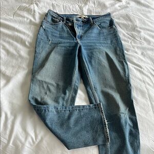Blue A&F curve love jeans